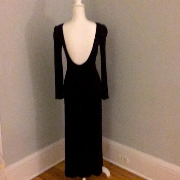 Rex Lester elegant low back black gown - Picture 3 of 6